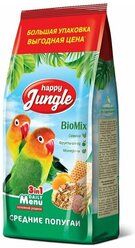 HAPPY JUNGLE корм для средних попугаев 900г