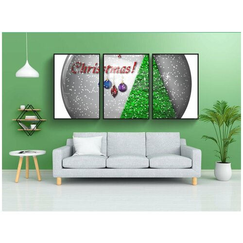 фото Набор модулных постеров для интерьера "рождество, праздничный день, зима" 60x90 см. в тубусе, без рамки lotsprints
