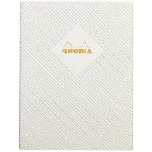 Блокнот Rhodia HERITAGE, 190х250 мм, chevrons, твердая обложка, клетка, 32л, кремовый, 90г/м2, сшивка