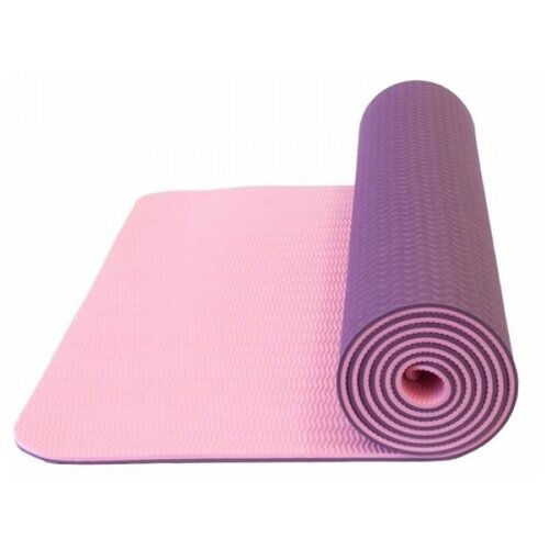 фото Коврик для йоги liveup tpe yoga mat-deep фиолетовый 173x61x0,6см ls3237-06p