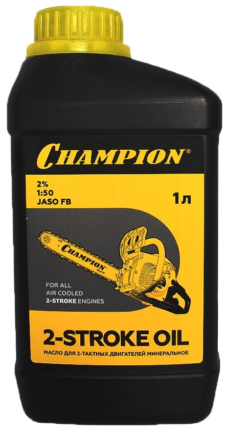 Масло минеральное CHAMPION JASO FB для 2-х тактных двигателей 1л