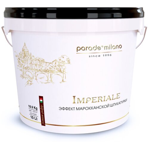 Декоративное покрытие Parade Milano Imperiale, белый, 18.9 кг, 10 л