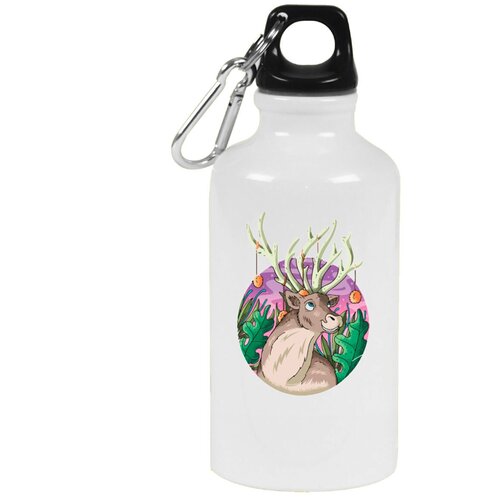Бутылка с карабином CoolPodarok Илюстрация Животные Олень