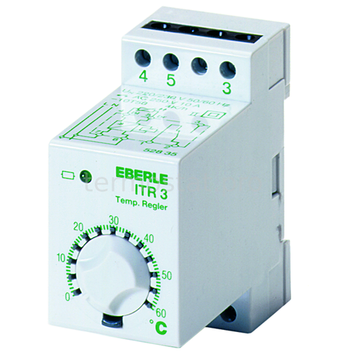 терморегулятор eberle itr3 40 20 белый Терморегулятор EBERLE ITR 3 (-40 +20) с датчиком 0528 35 143 000