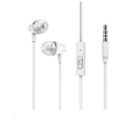 Наушники Borofone M21 Graceful вакуумные микрофон Jack 35 мм кабель 12 м белые 38600₽