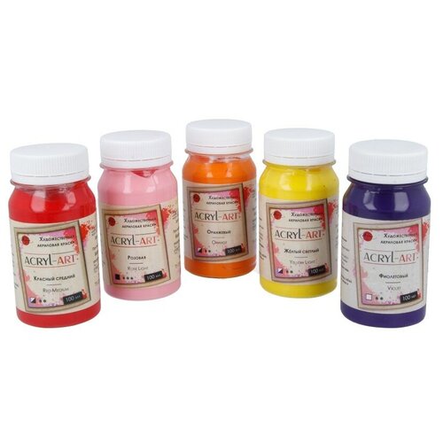 Краска акриловая 'таир' художественные 'Акрил-арт' 100 мл цвет 201013 Желтый средний