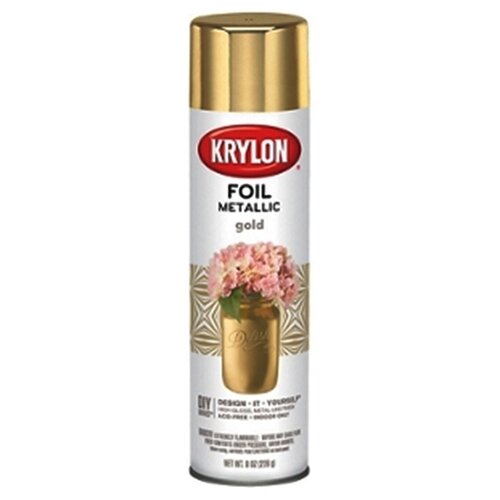 Универсальная аэрозольная краска Krylon Premium Metallic, металлик, 226 г, серебряная фольга