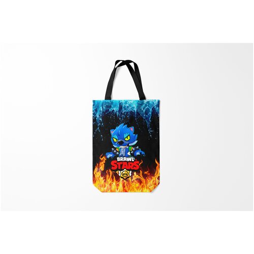 фото Сумка-шоппер / 31х42 см / геймерам / brawl stars b.s. leon werewolf burnettie