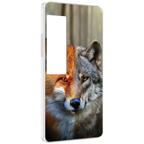 Чехол MyPads волк-лиса для Meizu Pro 7 Plus задняя-панель-накладка-бампер