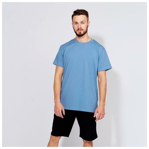 фото Футболка minaku basic line размер 56, синий