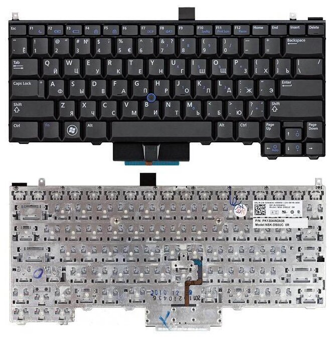 Клавиатура для ноутбука Dell 9ZN4GBC001 черная с указателем 1950₽