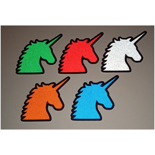 Светоотражающая наклейка на автомобиль, самокат, велосипед, телефон, ноутбук Единорог 2