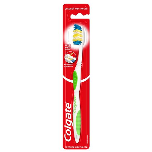 Зубная щетка Colgate Классика Здоровья многофункциональная , средней жесткости, цвет в ассортименте