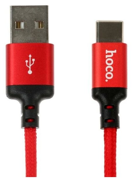 Hoco Кабель Hoco X14 Times Speed, Type-С - USB, 3 А, 1 м, черно-красный