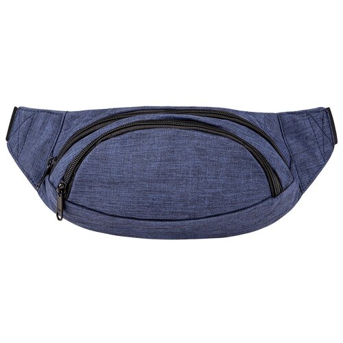 фото Сумка на пояс / street bags / sb-001-022 сумка-кошелек на пояс 22x6x12 см / тёмно-синий меланж / (one size)