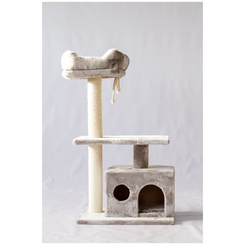 DWARFI light grey игровой комплекс для кошек дворфи цвет светло-серый зооник домик когтеточка с лежаком 14 7 кг