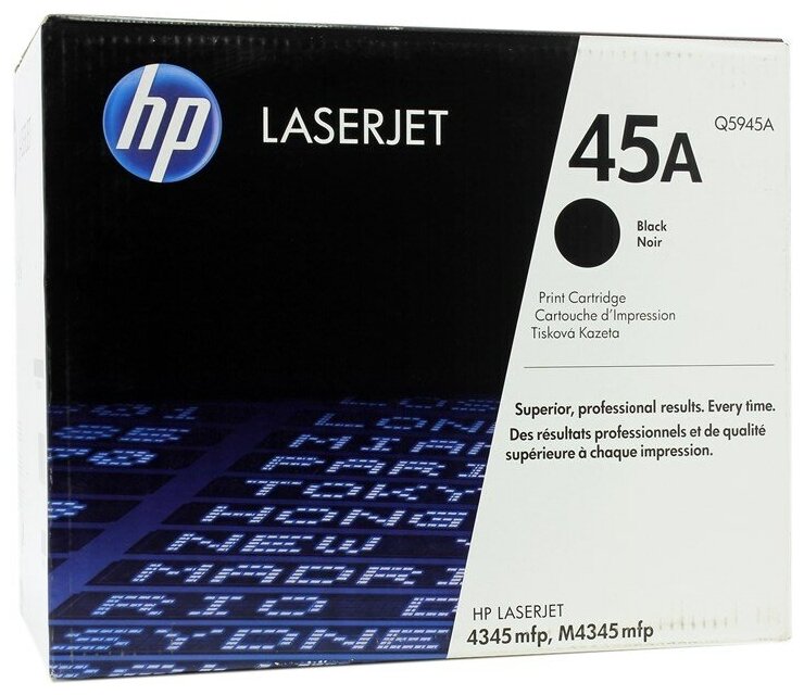 Картридж лазерный HP 45A, оригинальный, 18000 страниц для LaserJet M4345xs / M4345 / M4345x / M4345xm (Q5945A)