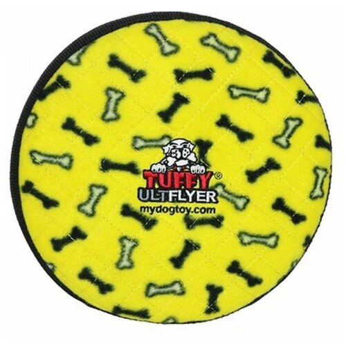 Tuffy Ultimate Flyer Yellow Bone Супер прочная игрушка для собак Диск, желтый, прочность 8/10 Арт.13096. желт
