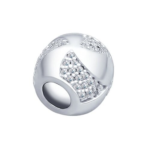 фото Серебряная подвеска-шарм sokolov с фианитом 94031804 diamant-online