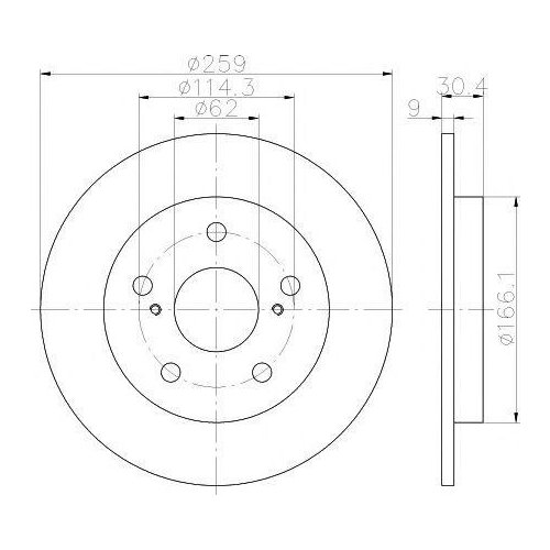 фото Textar диск тормозной с покрытием pro зад прав/лев