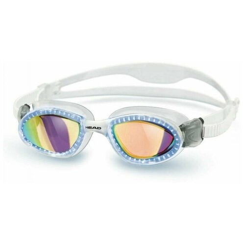 Очки для плавания HEAD SUPERFLEX зеркальные, обтюратор прозрачный, зеркальные стекла