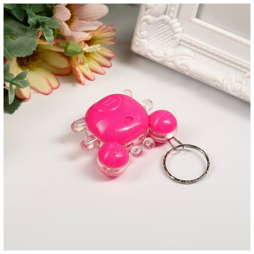 фото Фонарик свет на кольце "крабик" мигает микс 4,5х4 см./в упаковке шт: 12 no name