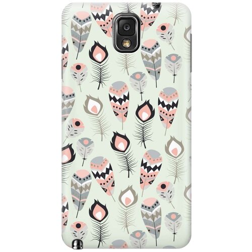 фото Силиконовый чехол на samsung galaxy note 3 / самсунг ноут 3 с принтом "перья бохо" gosso