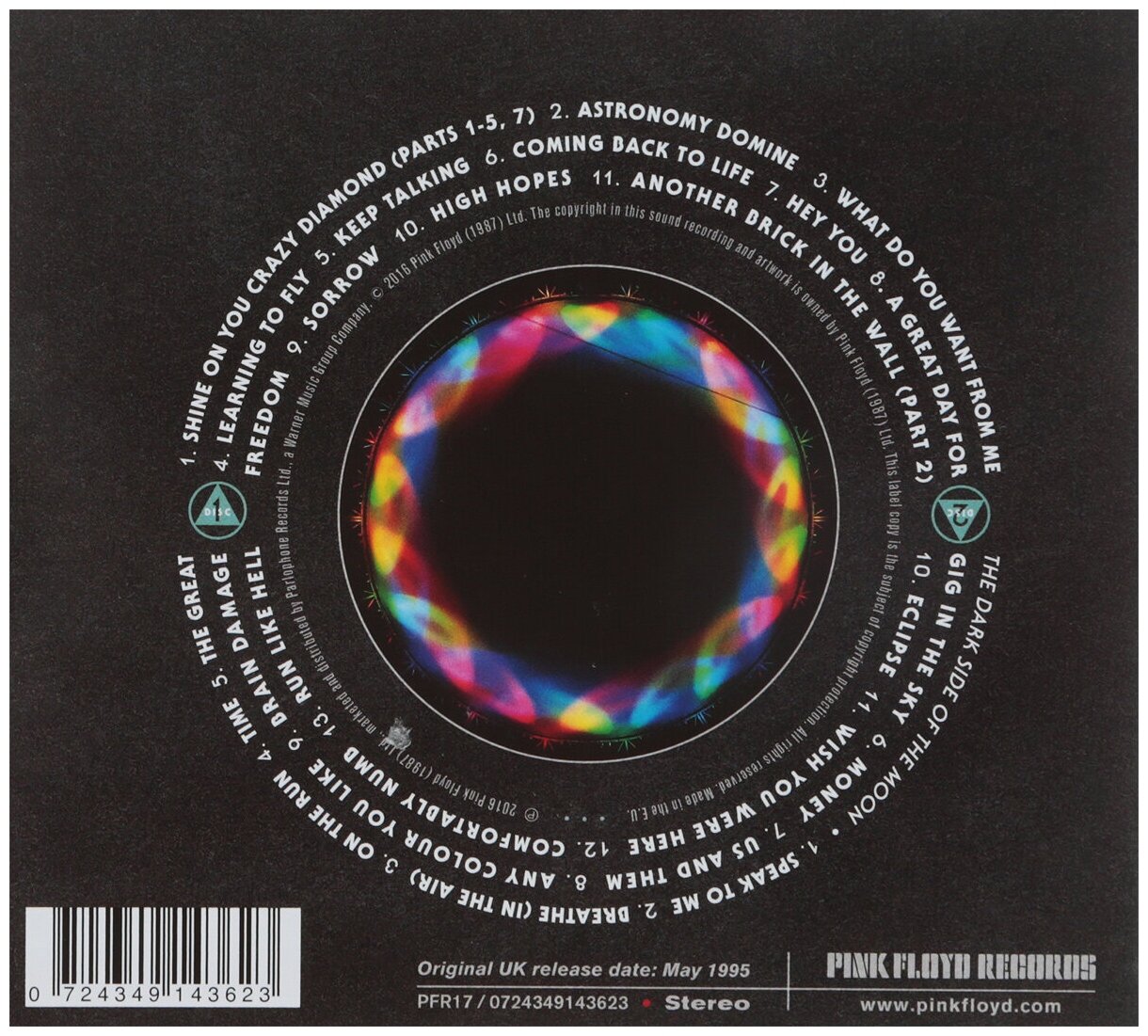 Pink Floyd Pulse CD Warner Music - фото №5