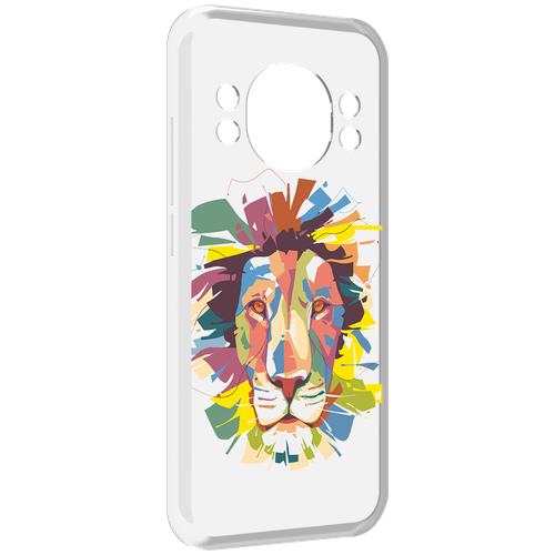 Чехол MyPads разноцветный-лев детский для Doogee S98 / S98 Pro задняя-панель-накладка-бампер