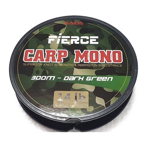 фото Леска kaida fierce carp mono 0,40мм 300м (dark green)