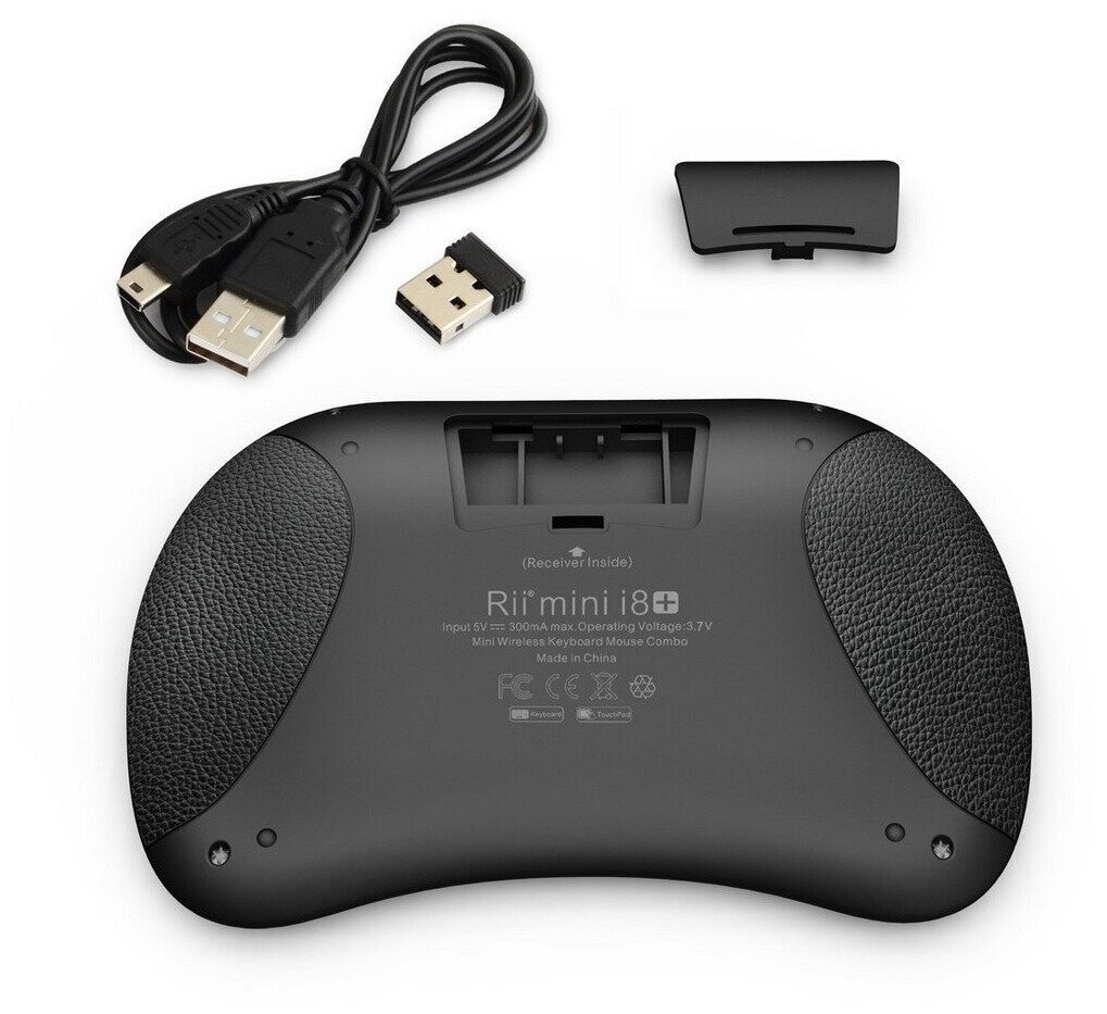 I8 - беспроводная мини клавиатура с тачпадом Черный