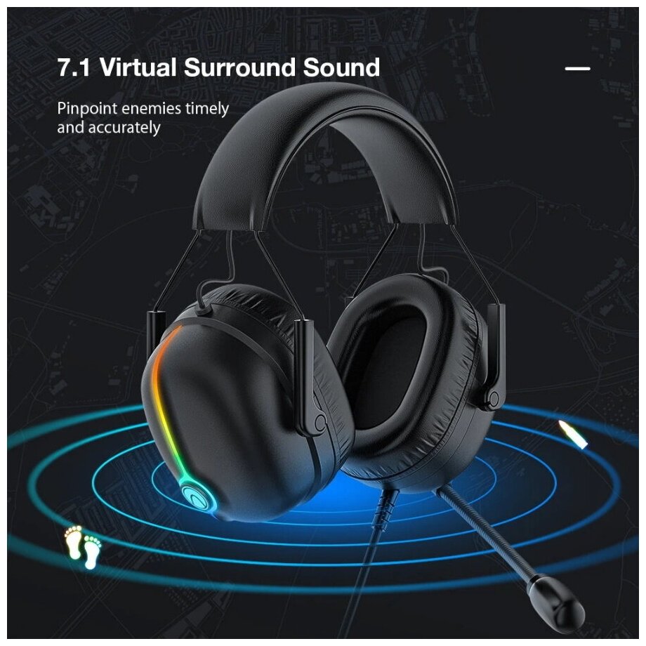 Игровые наушники BlitzWolf AirAux AA-GB4 Gaming Headphone Black