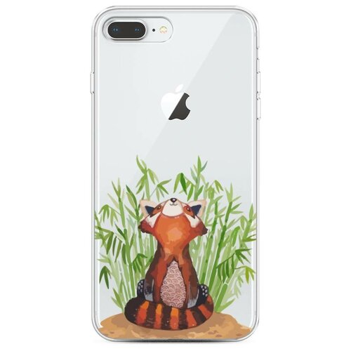 фото Силиконовый чехол "красная панда в кустах" на apple iphone 7 plus/8 plus / айфон 7 plus/8 plus case place