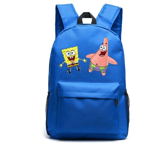 Рюкзак Губка Боб и Патрик (Sponge Bob) синий №6 рюкзак губка боб и патрик sponge bob черный 6