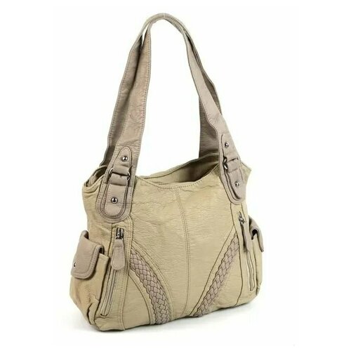 Женская сумка 18170 Беж/Хаки (104888)