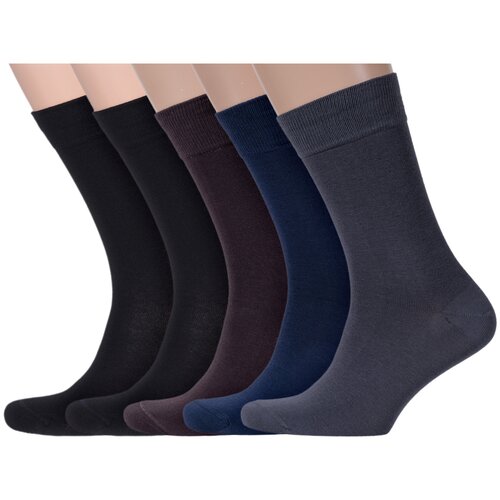 фото Комплект из 5 пар мужских носков lorenzline микс 5, размер 25 (39-40)