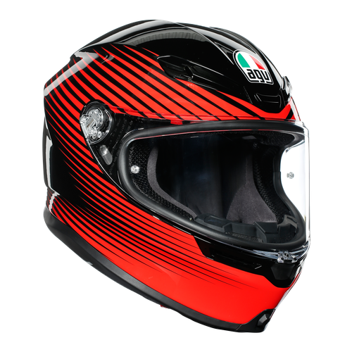 фото Шлем agv k-6 multi rush black/red ms