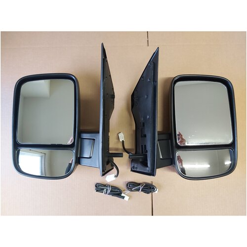Зеркала для а/м Газель Некст, нового образца, с ручным приводом, подогревом и бегущим повторителем (комплект)