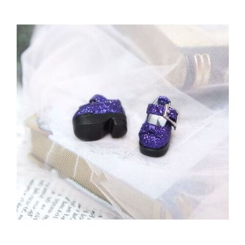 FairyLand Shoes PKFS-10 Pearl-Purple (Туфли сиреневые с блестками для кукол ПукиФи Фейриленд)