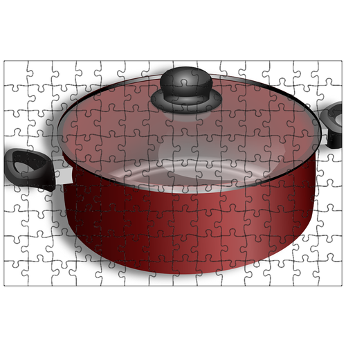 фото Магнитный пазл 27x18см."котелок, кука изделия, плита" на холодильник lotsprints
