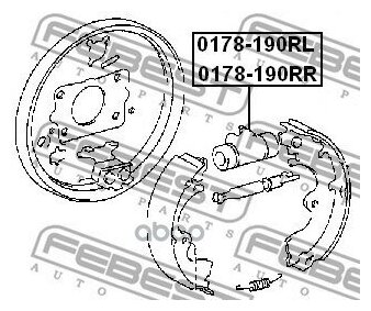 Цилиндр тормозной задний левый Febest 0178-190RL