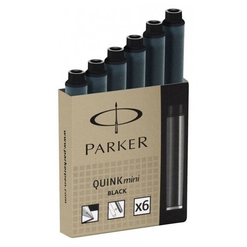 Картриджи с черными чернилами для перьевой ручки Parker Quink Mini Cartridges Z17 S0767220