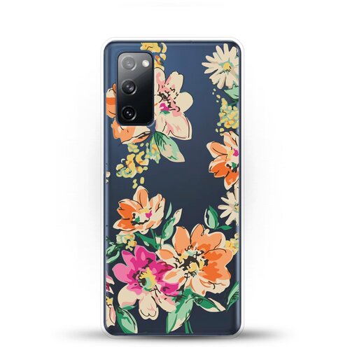 фото Силиконовый чехол цветы оранжевые на samsung galaxy s20fe (fan edition) andy & paul