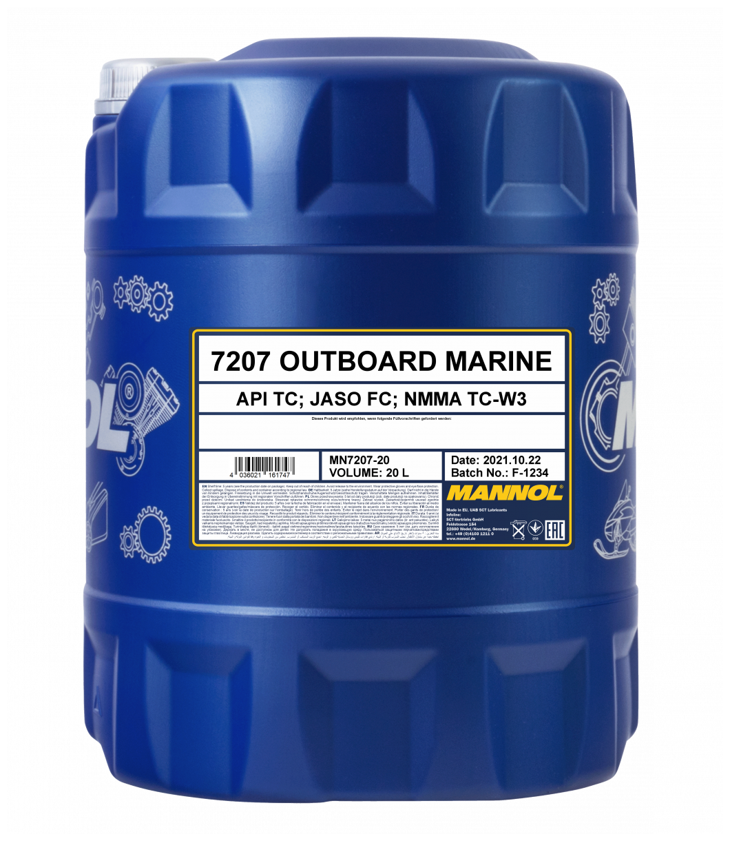 MANNOL MN7207-20 7207-20 MANNOL OUTBOARD MARINE 20 л. Полусинтетическое моторное масло