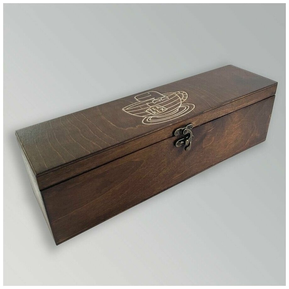 Коробка органайзер для чайных пакетиков из дерева с крышкой - 92 - фотография № 1