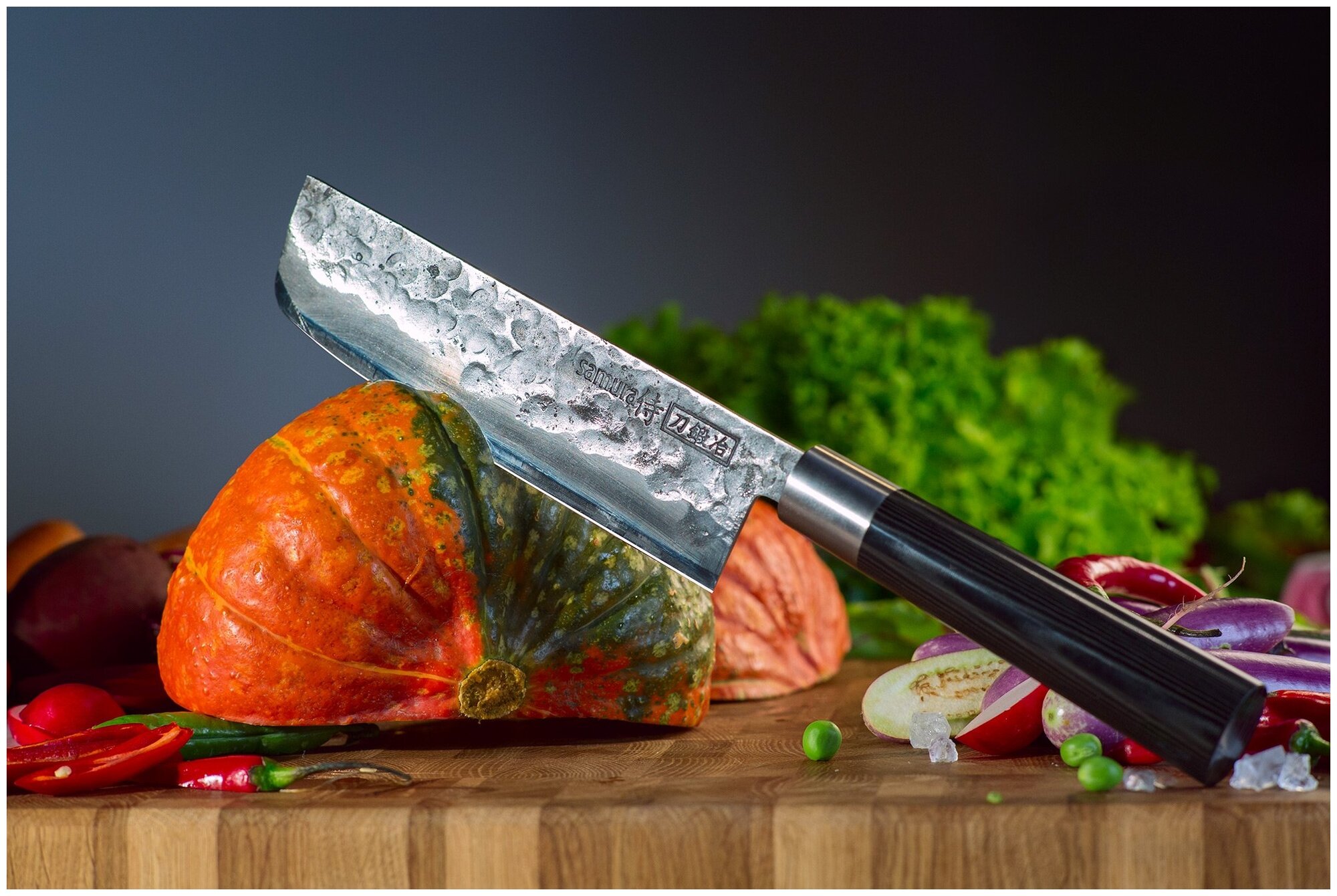 Нож кухонный Samura BLACKSMITH, накири (SBL-0043) - фотография № 7