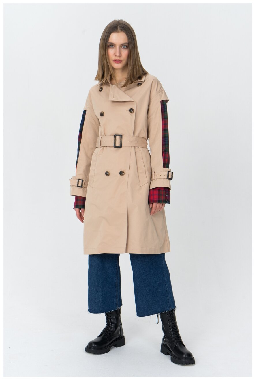 Купить Плащ-тренч Tom Farr T4F W9639.14 Бежевый за 5300р. с доставкой