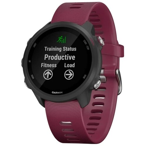 Часы Garmin Forerunner 245 черный с вишневым ремешком