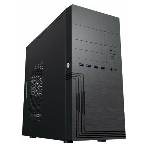 Корпус компьютерный PowerMan ES555BK Mini-Tower 450W черный