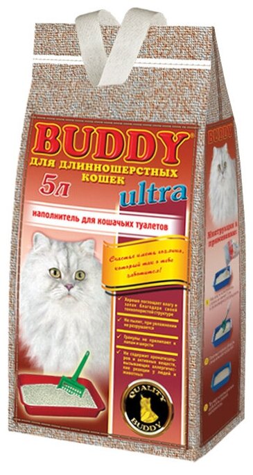 Наполнитель для кошачьего туалета Buddy ультра для длинношерстных кошек 5 л